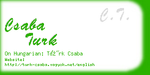 csaba turk business card